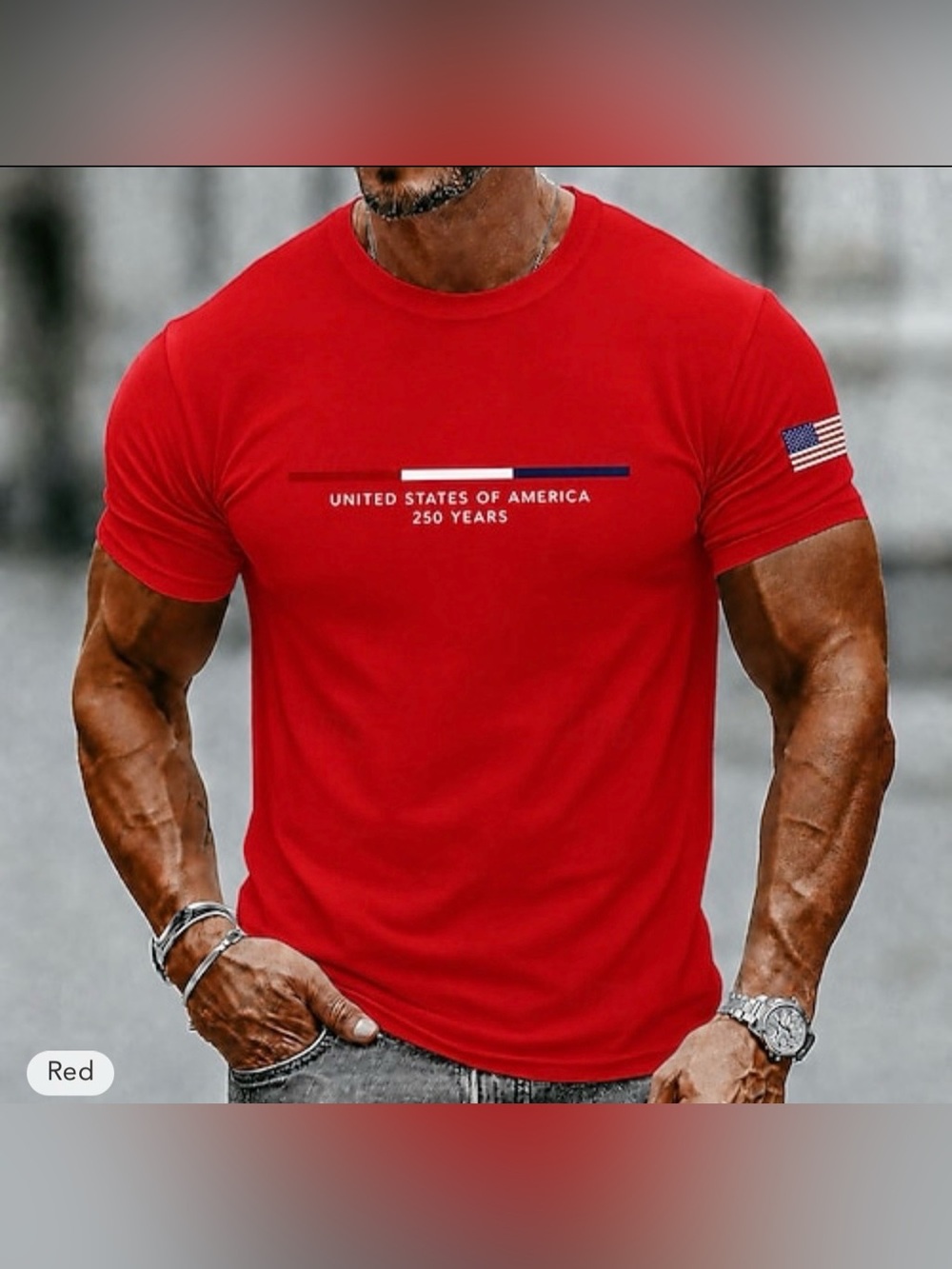 Brand New, 2026 - 250th Men's US Flag T Shirt Short Sleeve T shirt, Size M